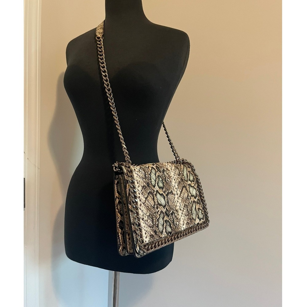 Aldo Snakeskin Print Chain Shoulder Bag‎